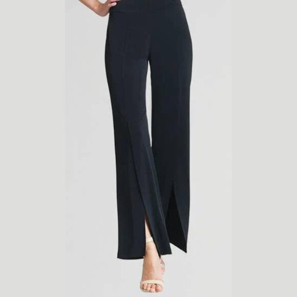Kick Front High Slit Pant: Black - Picture 4 of 5